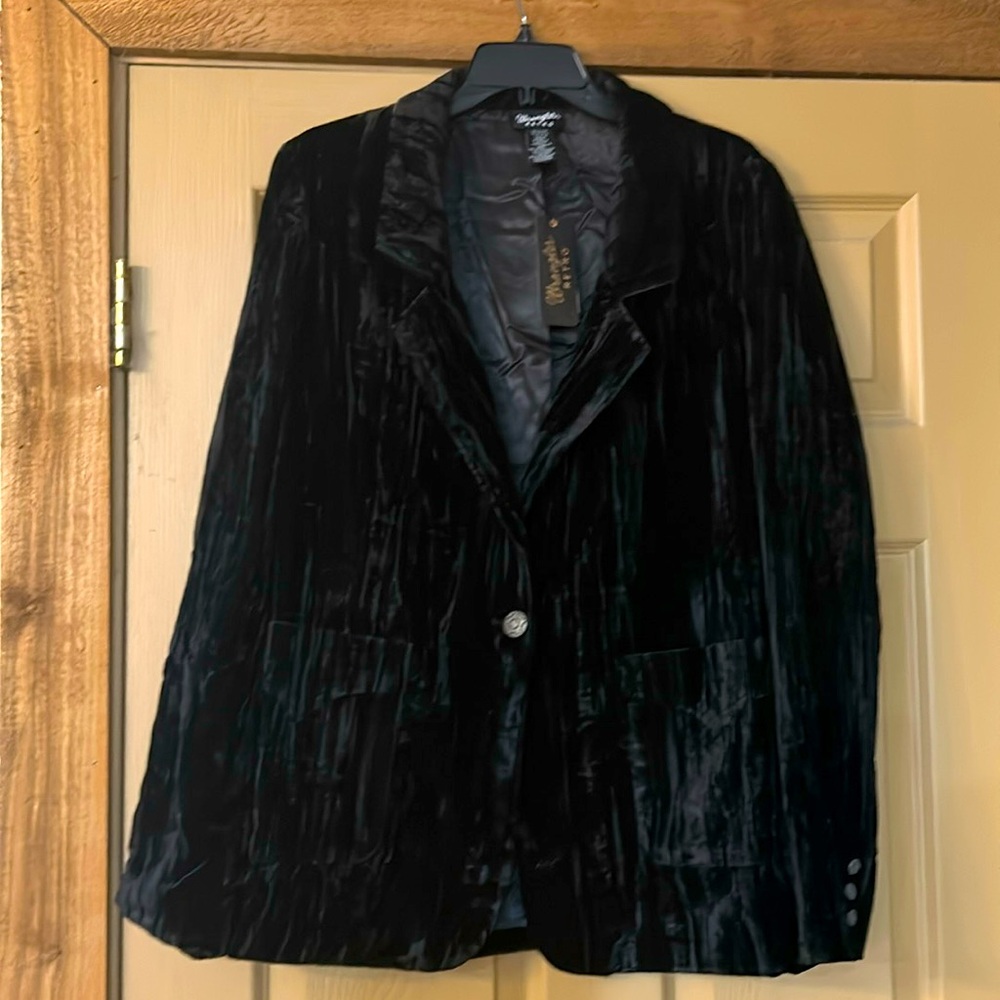 WRANGLER RETRO PARTY BLACK BLAZER -